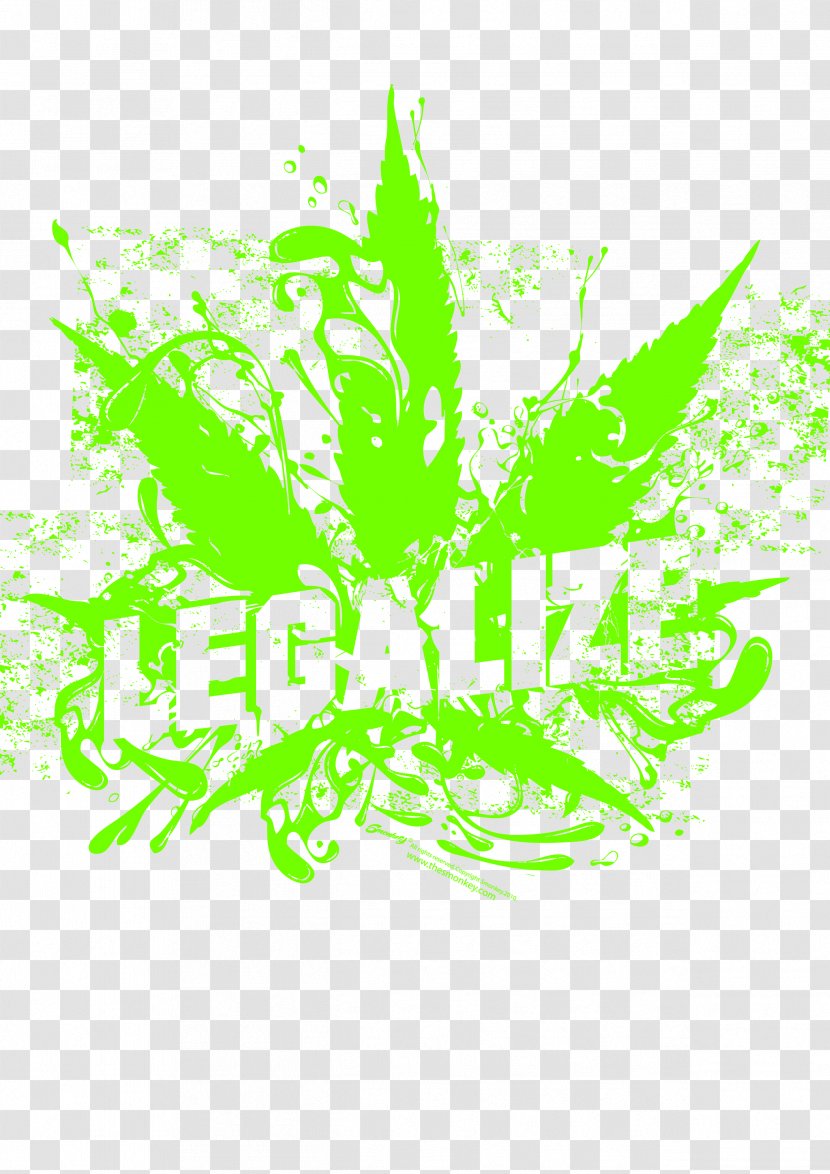 Grow Shop T-shirt Cannabis Clothing - Logo - Text Transparent PNG