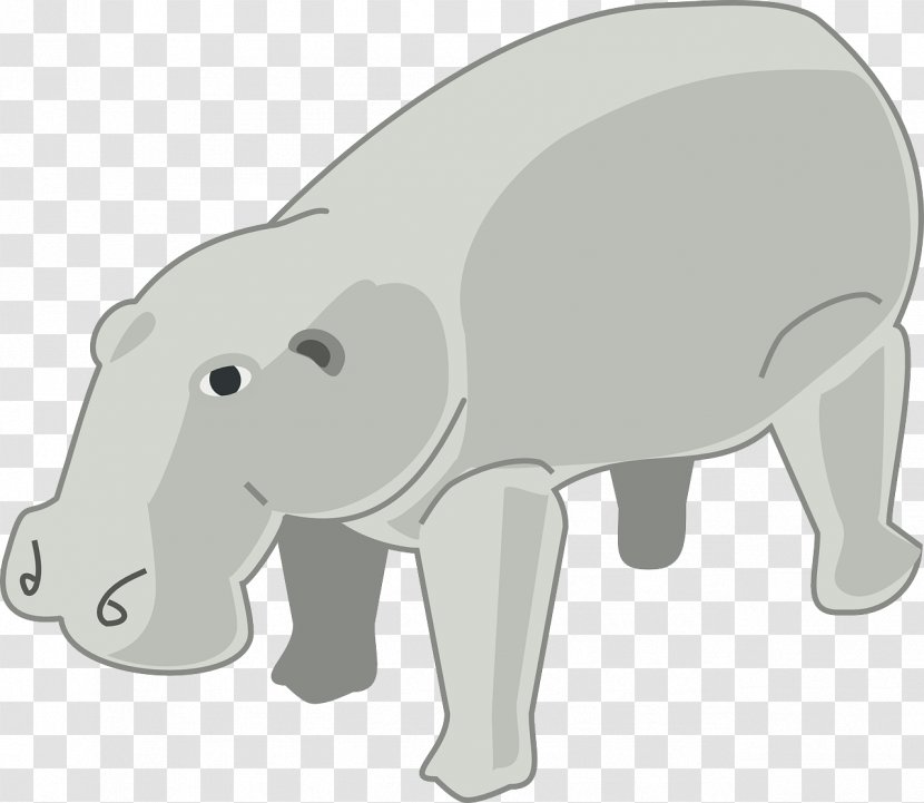 Hippopotamus Rhinoceros Lion Clip Art - Carnivoran - Grey Hippo Transparent PNG