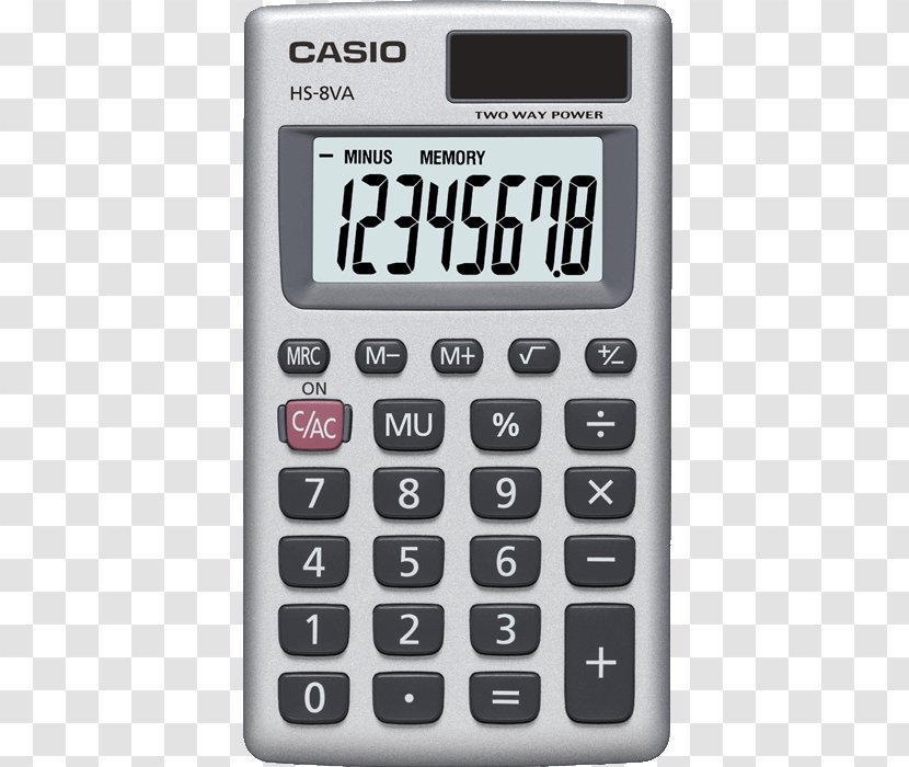 Solar-powered Calculator Casio SL-300VER BASIC - Electronics Transparent PNG