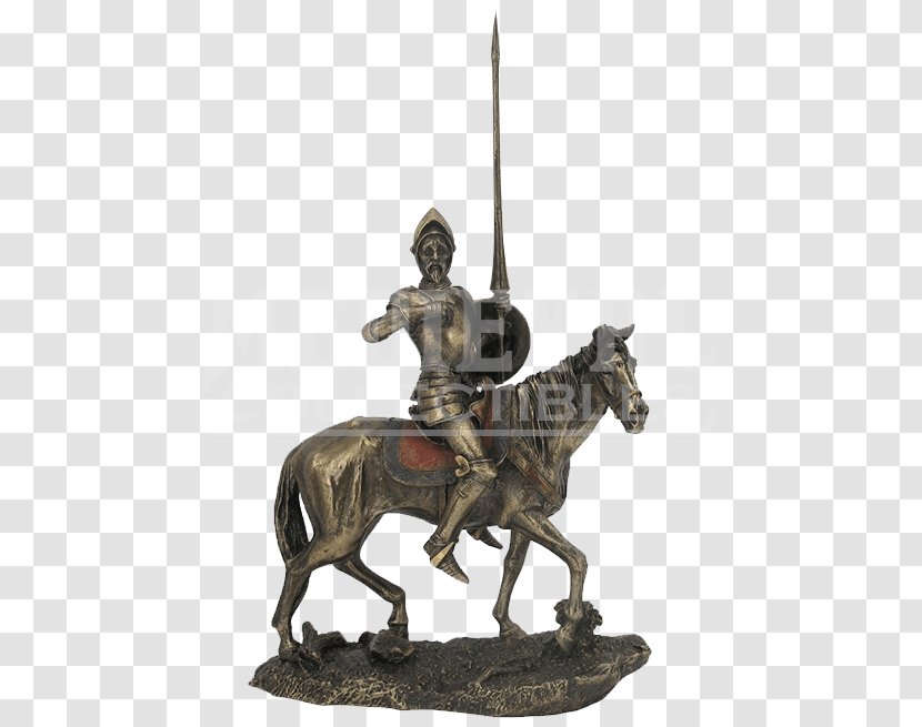 Don Quixote Sancho Panza Bronze Sculpture Knight Equestrian Statue Transparent PNG