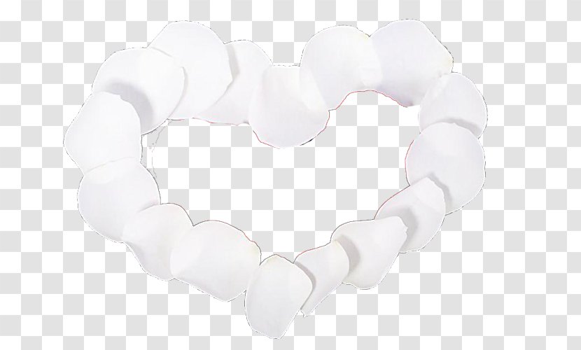 Heart White - Silhouette - Heart-shaped Rose Petals Transparent PNG