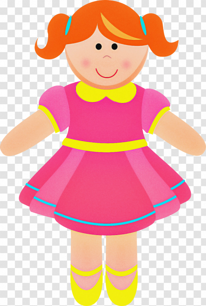 Cartoon Pink Child Costume Transparent PNG