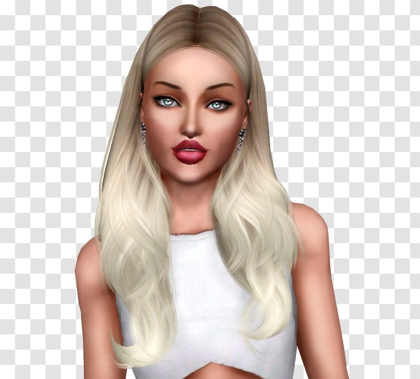 The Sims 4 Blond Miss World Hair Coloring - Forehead Transparent PNG