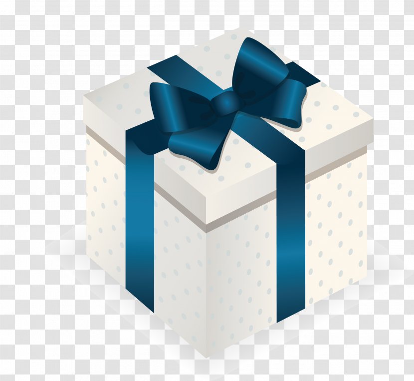 Gift Box Christmas - Blue Top View Transparent PNG