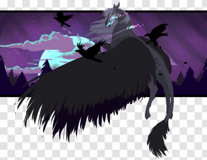 Horse The Raven Illustration Artist Purple - Fictional Character - Fingers Crossed For Luck Transparent PNG
