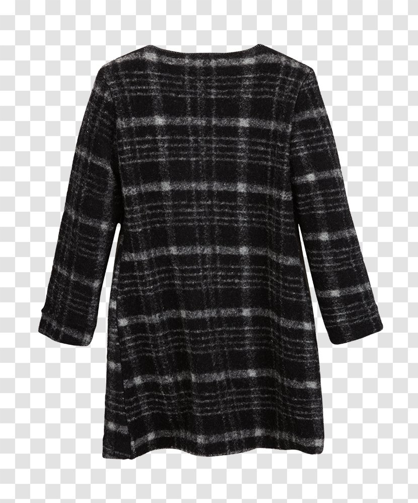 Tartan Sleeve Blouse Dress Black M - Plaid Transparent PNG