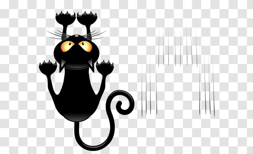 Black Cat Clip Art - Scratches Vector Transparent PNG