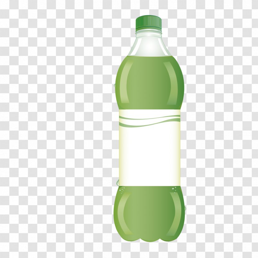 Apple Juice Water Bottle Packaging And Labeling - Green - Design Transparent PNG