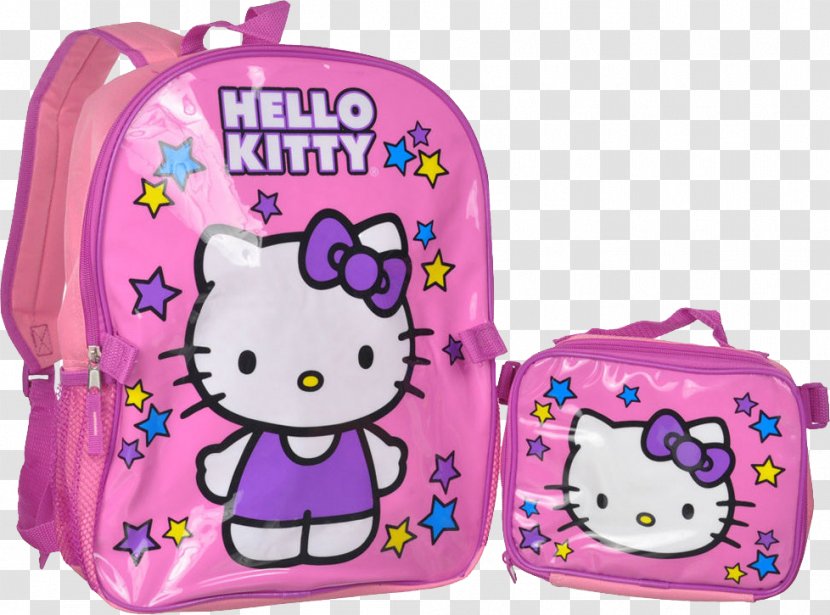 Hello Kitty Sanrio Cartoon Backpack Shoulder - Burrito Baby Fruit Bat Drawing Transparent PNG