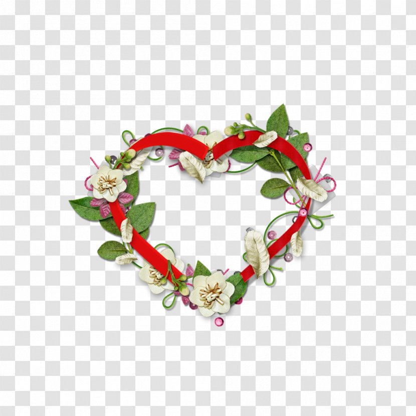 Heart Flower Wreath Valentine's Day Transparent PNG