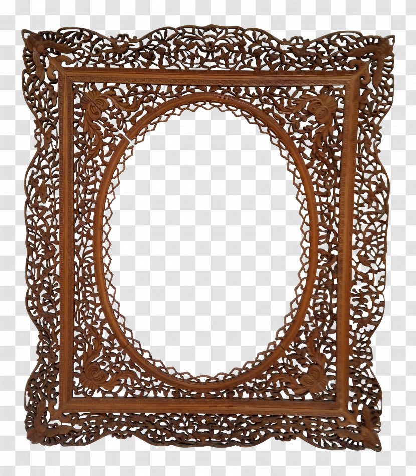 Picture Frames Wood Carving Door Decorative Arts - Mirror - Vintage Frame Transparent PNG