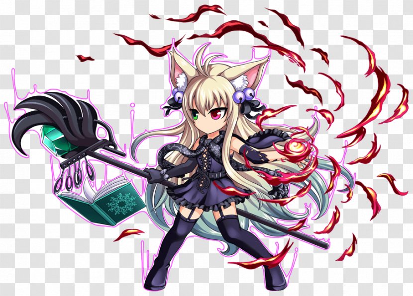 Brave Frontier Game Aria Cat Warlock - Cartoon - Europe Knight Transparent PNG