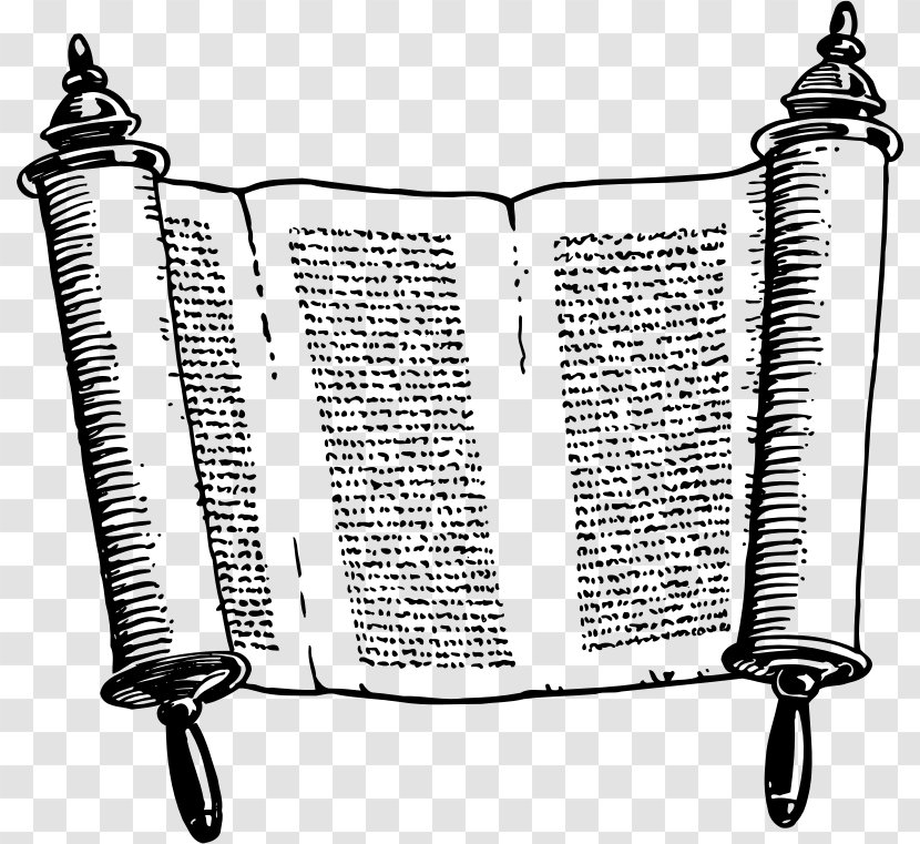 Sefer Torah Scroll Clip Art - Judaism Transparent PNG