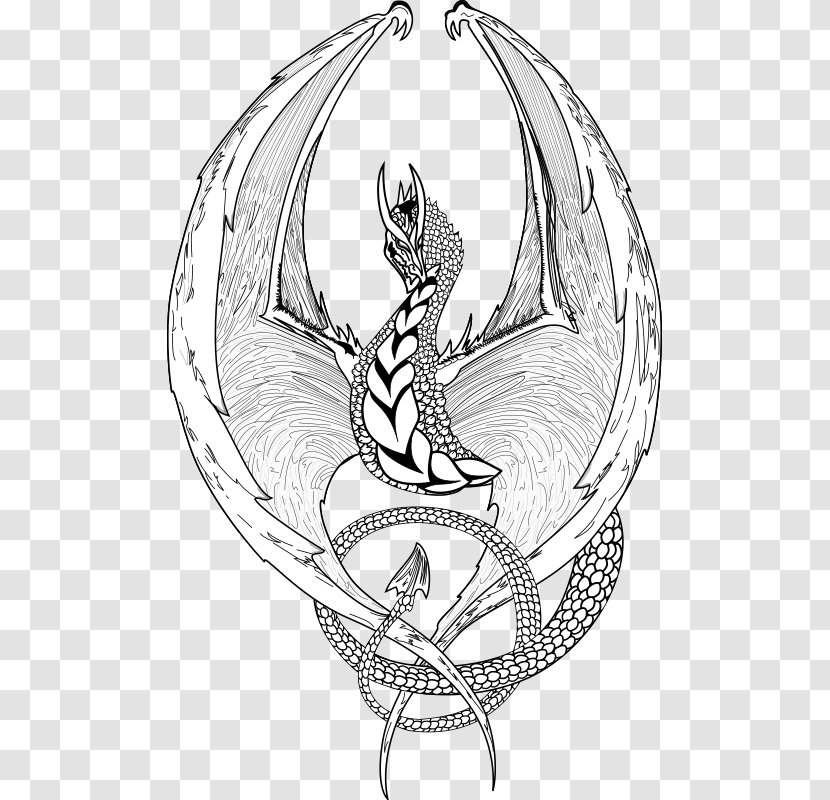 Vector Graphics Clip Art Chinese Dragon Image - Monochrome Photography - Open Locket Transparent PNG