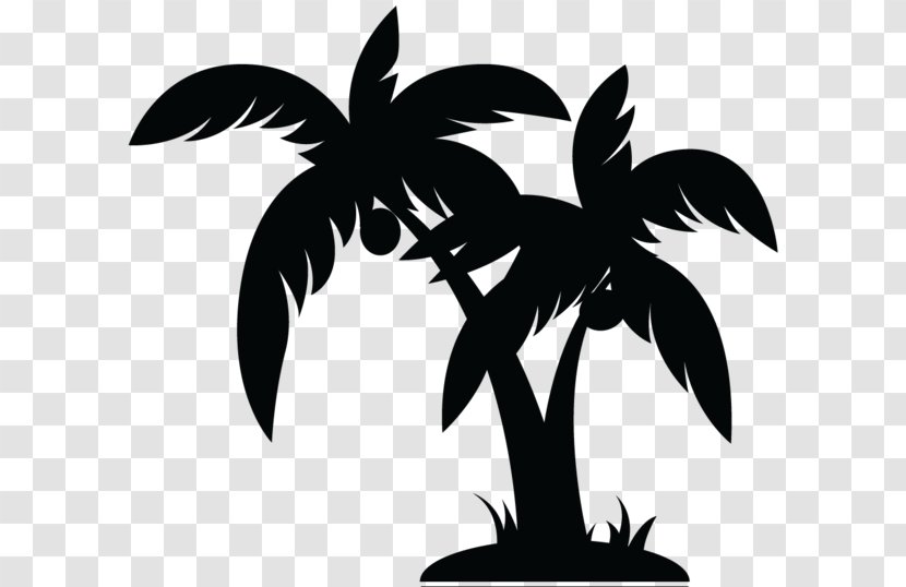 Arecaceae Tree Black And White Clip Art - Woody Plant - Images Of Trees Transparent PNG