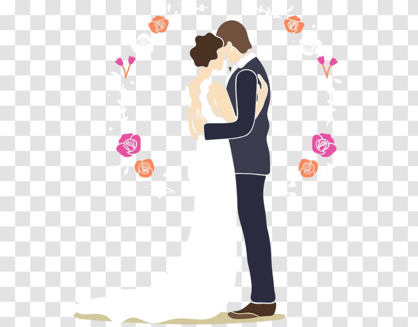 Drawing Euclidean Vector Dating Couple - Watercolor - Wedding Dress Transparent PNG
