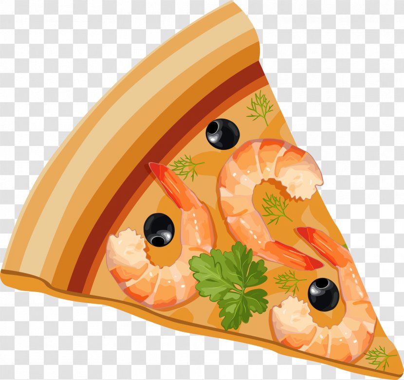 Pizza Food Clip Art - Cartoon - Yellow Shrimp Transparent PNG