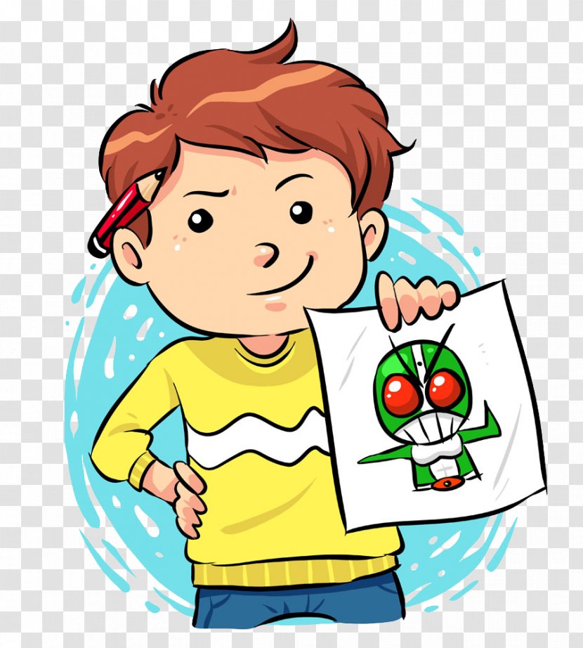 Child Stock Illustration - Art - Boy Grasshopper Picture Material Transparent PNG