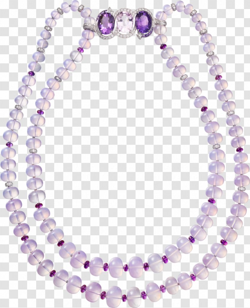 Amethyst Necklace Pearl Cartier Jewellery - Purple Transparent PNG