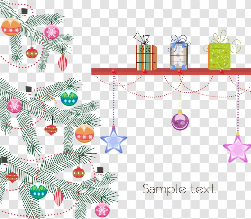 Christmas Tree Santa Claus Reindeer Ornament - Decor - Gift Decoration Pictures Transparent PNG