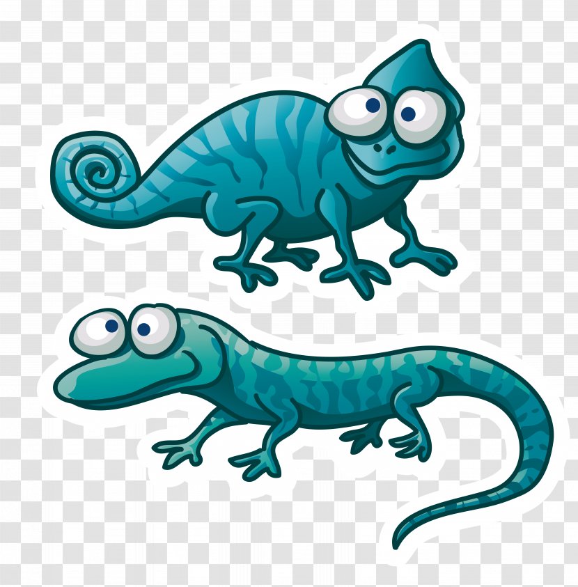 Reptile Lizard Chameleons U722cu884cu52a8u7269: U8725u8734 Clip Art - Cartoon - Vector Chameleon Material Transparent PNG