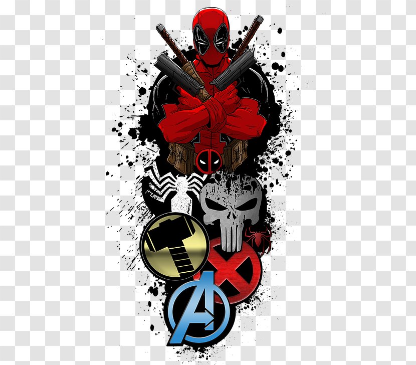 Deadpool Superhero Graphic Design Desktop Wallpaper - Fiction - Tadpool Transparent PNG