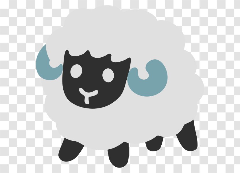 Sheep Emoji Whiskers Noto Fonts - Black Transparent PNG