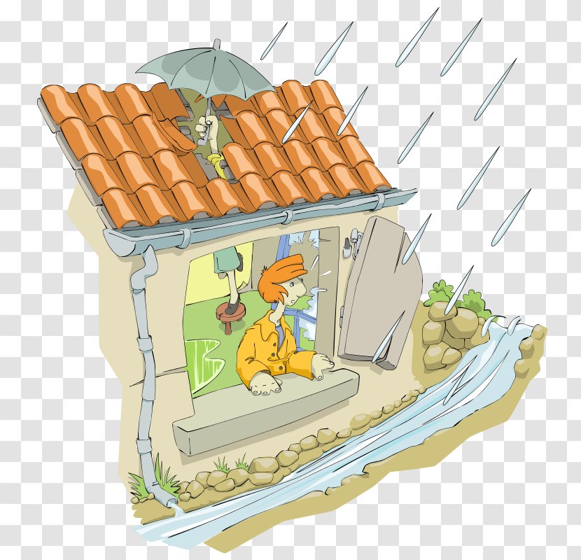 Roof Shingle House Leak Clip Art - Home Repair - Cartoon Cliparts Transparent PNG