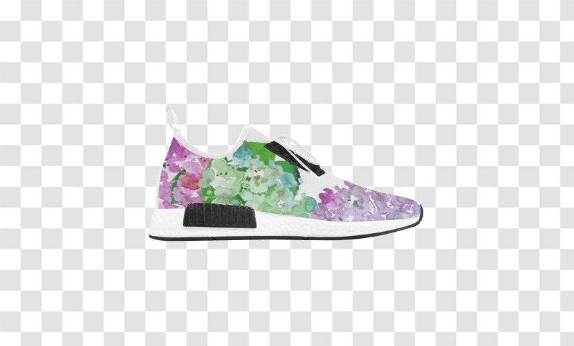 Sneakers Skate Shoe Calzado Deportivo Basketball - Walking - Hydrangea Watercolor Transparent PNG