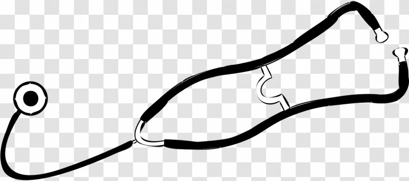 Hospital Heart - Stethoscope - Eyewear Blackandwhite Transparent PNG