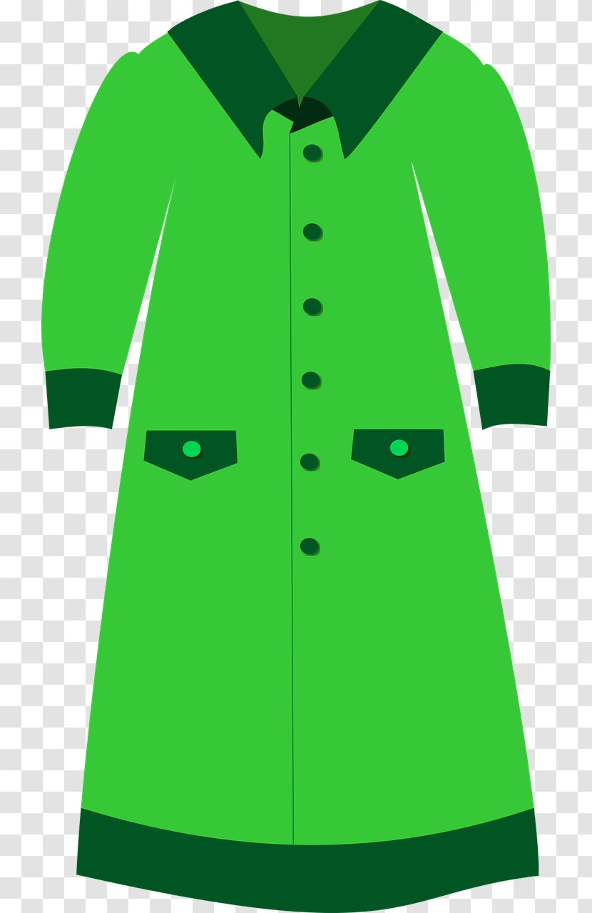 Green Dress Fashion Coat Clip Art Transparent PNG