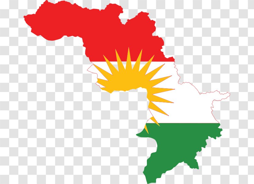 Iraqi Kurdistan Flag Of Kurdish Region. Western Asia. Map - Iraq Transparent PNG