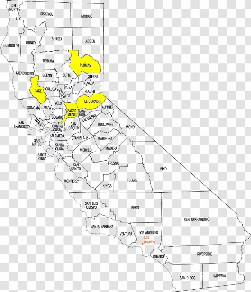 Orange County City Map Blank Santa Clara County, California - United States Of America Transparent PNG
