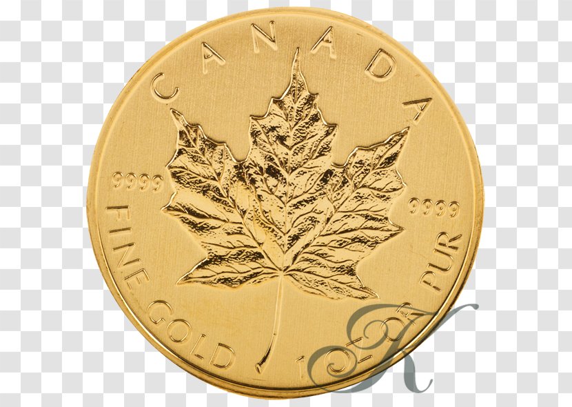 Canadian Gold Maple Leaf Bullion Coin Krugerrand - Sales Transparent PNG