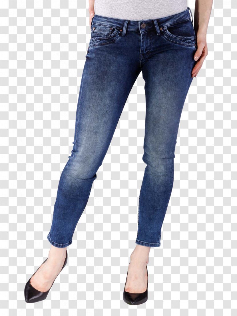 Jeans Denim Waist Leggings - Frame - Blue Ripple Transparent PNG