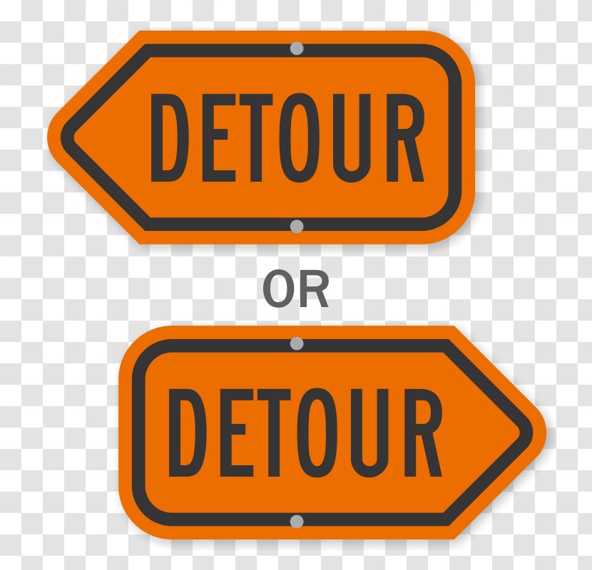 Traffic Sign Vehicle License Plates Logo Detour - Signage - Flyer Transparent PNG
