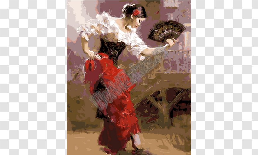 Dance Oil Painting Flamenco Artist - Watercolor Transparent PNG