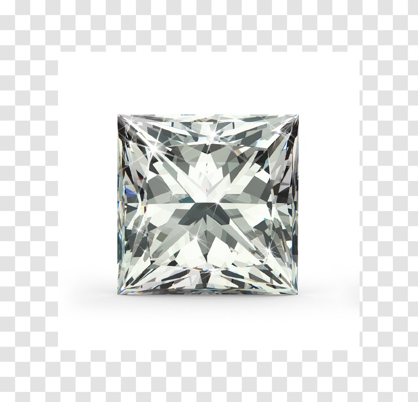 Princess Cut Diamond Cubic Zirconia Brilliant - Ring Transparent PNG