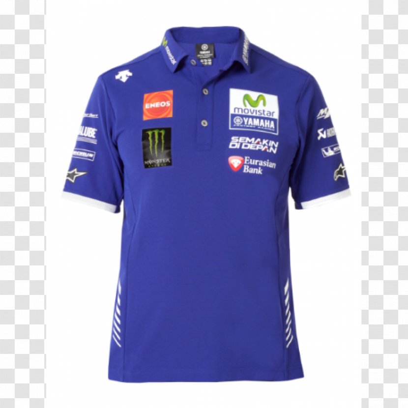 Movistar Yamaha MotoGP T-shirt Motor Company Polo Shirt - Sports Fan Jersey Transparent PNG