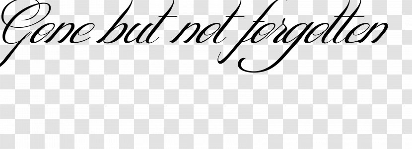 Calligraphy Logo - Black And White - Forget Me Not Transparent PNG