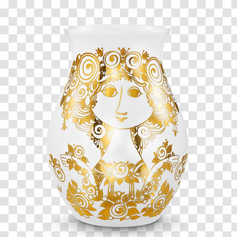 Tulip Vase Silver Porcelain Gold - Artifact - Tall Transparent PNG