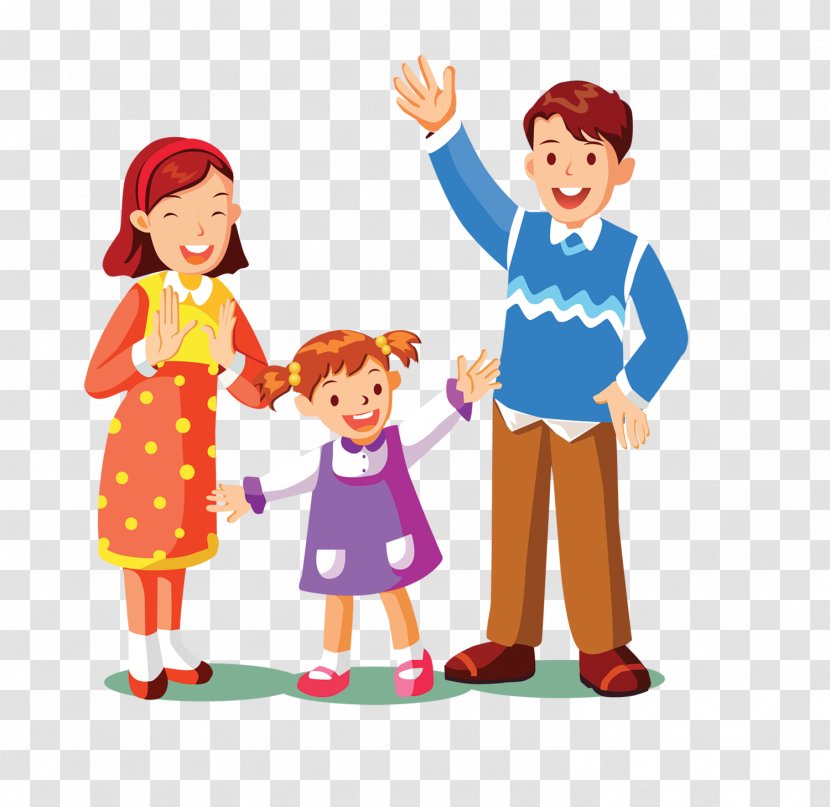Children Phone Smartwatch Android Mobile - Cartoon - Waving Family Transparent PNG