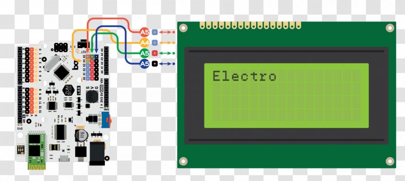 Arduino Liquid-crystal Display Device Hitachi HD44780 LCD Controller Touchscreen - Diagram - Board Transparent PNG