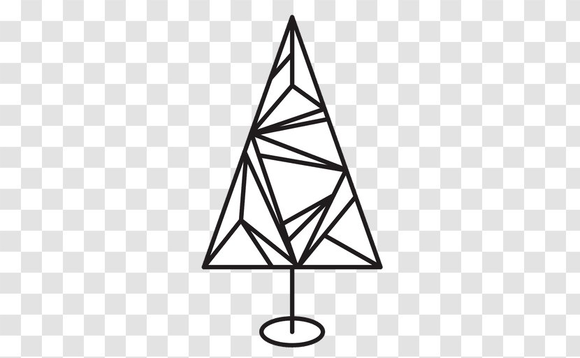 Geometry Christmas Tree Drawing - Line Art Transparent PNG