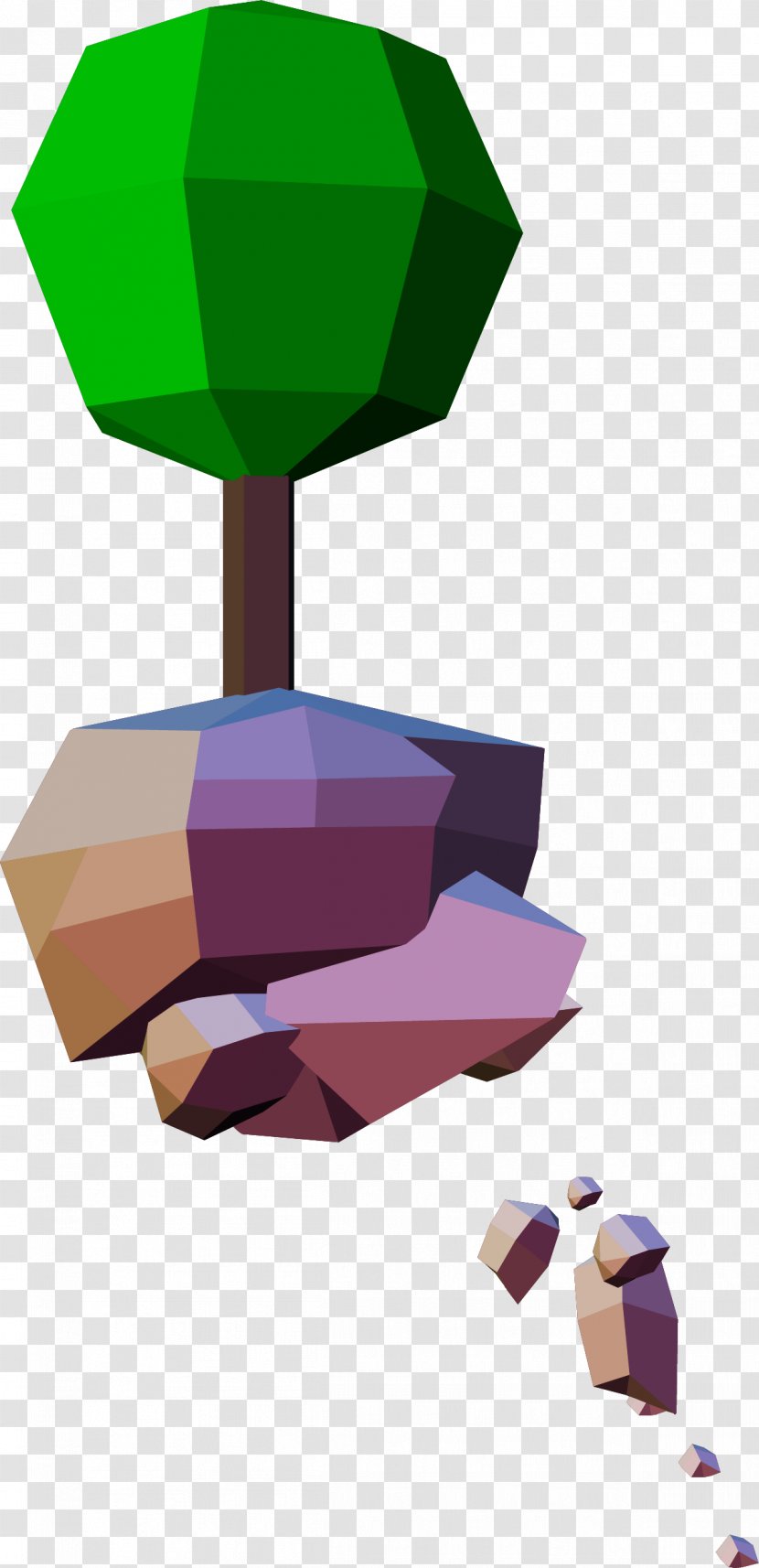 Tree Illustration - Purple - Abstract Geometric Transparent PNG