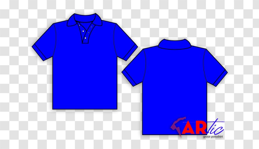 Polo Shirt T-shirt Blue Sleeve Piqué - T - Kaos Polos Transparent PNG