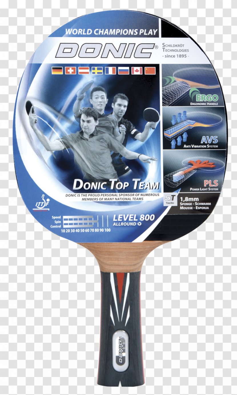 Ping Pong Paddles & Sets Donic Racket Tennis - Advertising Transparent PNG