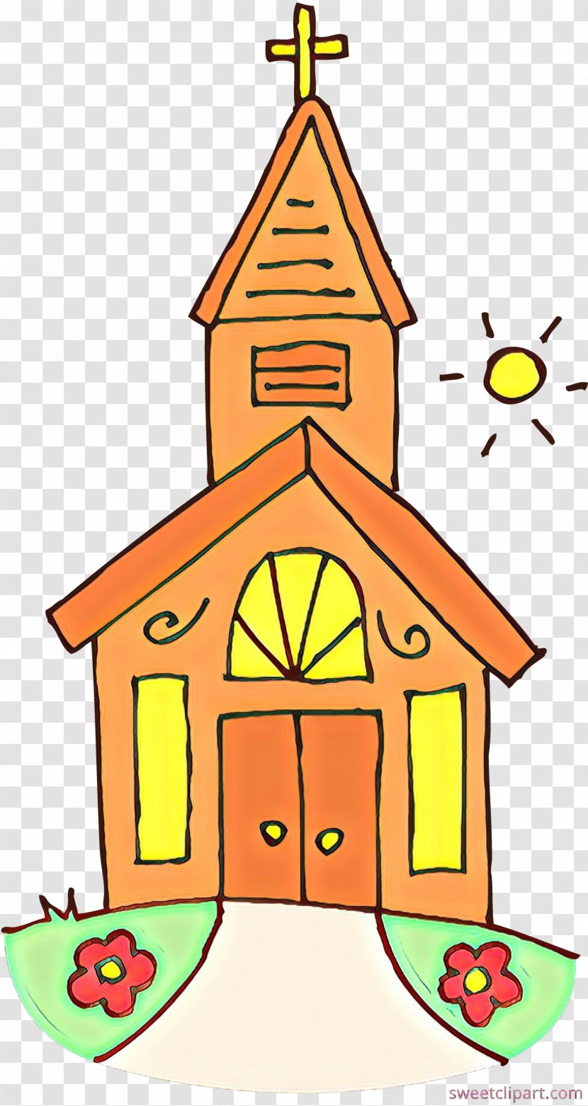 Clip Art Steeple Building House Place Of Worship - Cartoon Transparent PNG