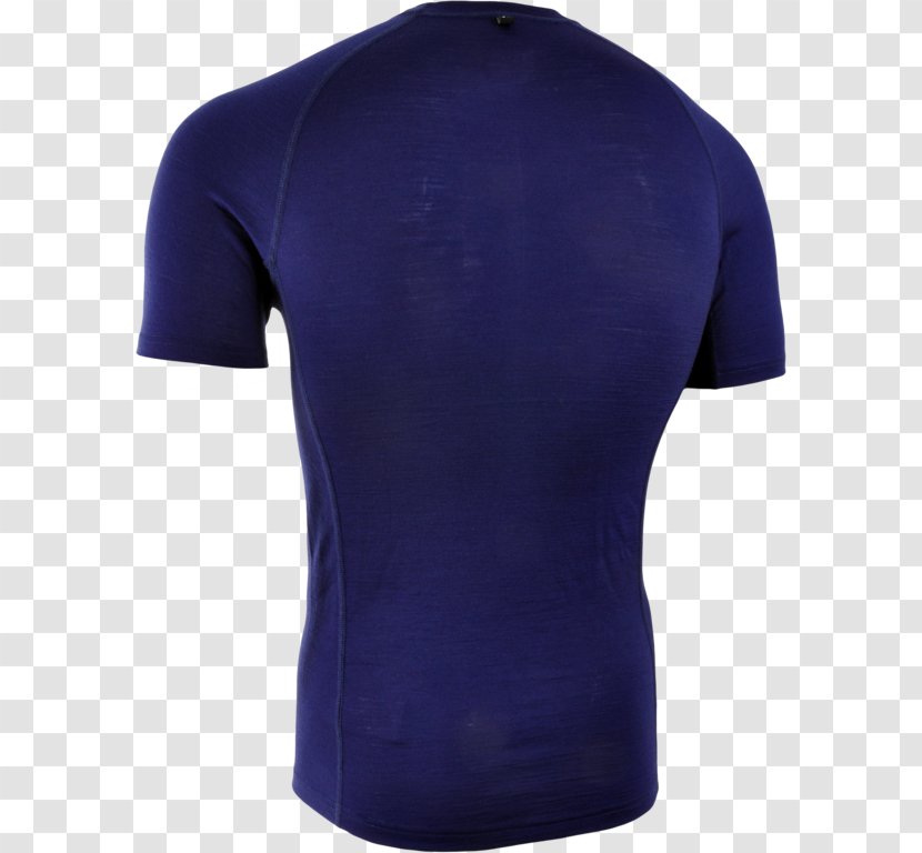 T-shirt Merino Active Shirt Cobalt Blue Shoulder Transparent PNG