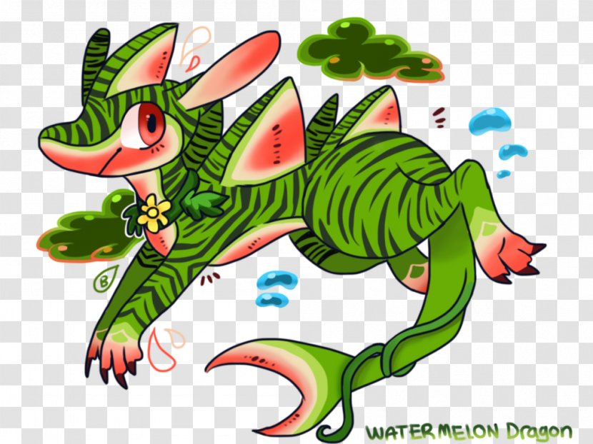 Watermelon Fruit Dragon - Cartoon Transparent PNG